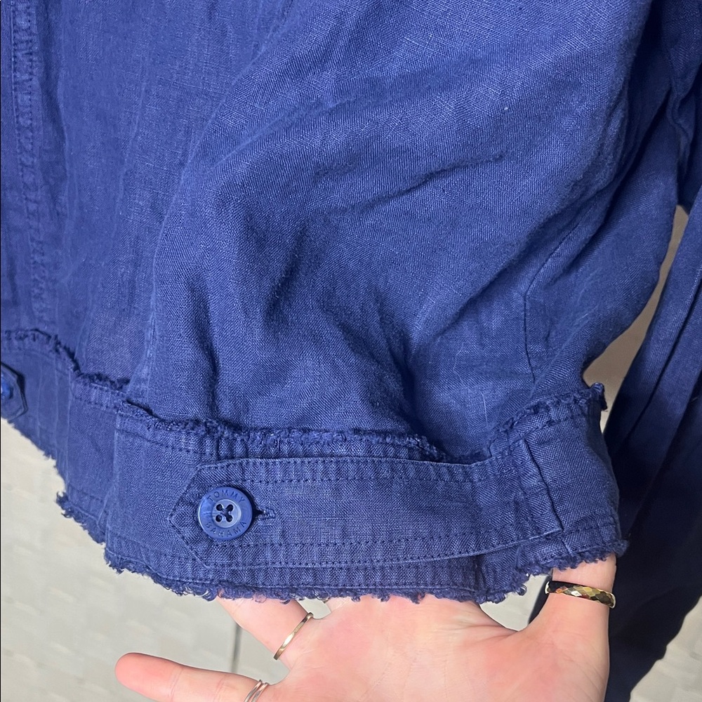 Tommy Bahama Navy Blue Button-Front Jean Jacket XL - Picture 10 of 14